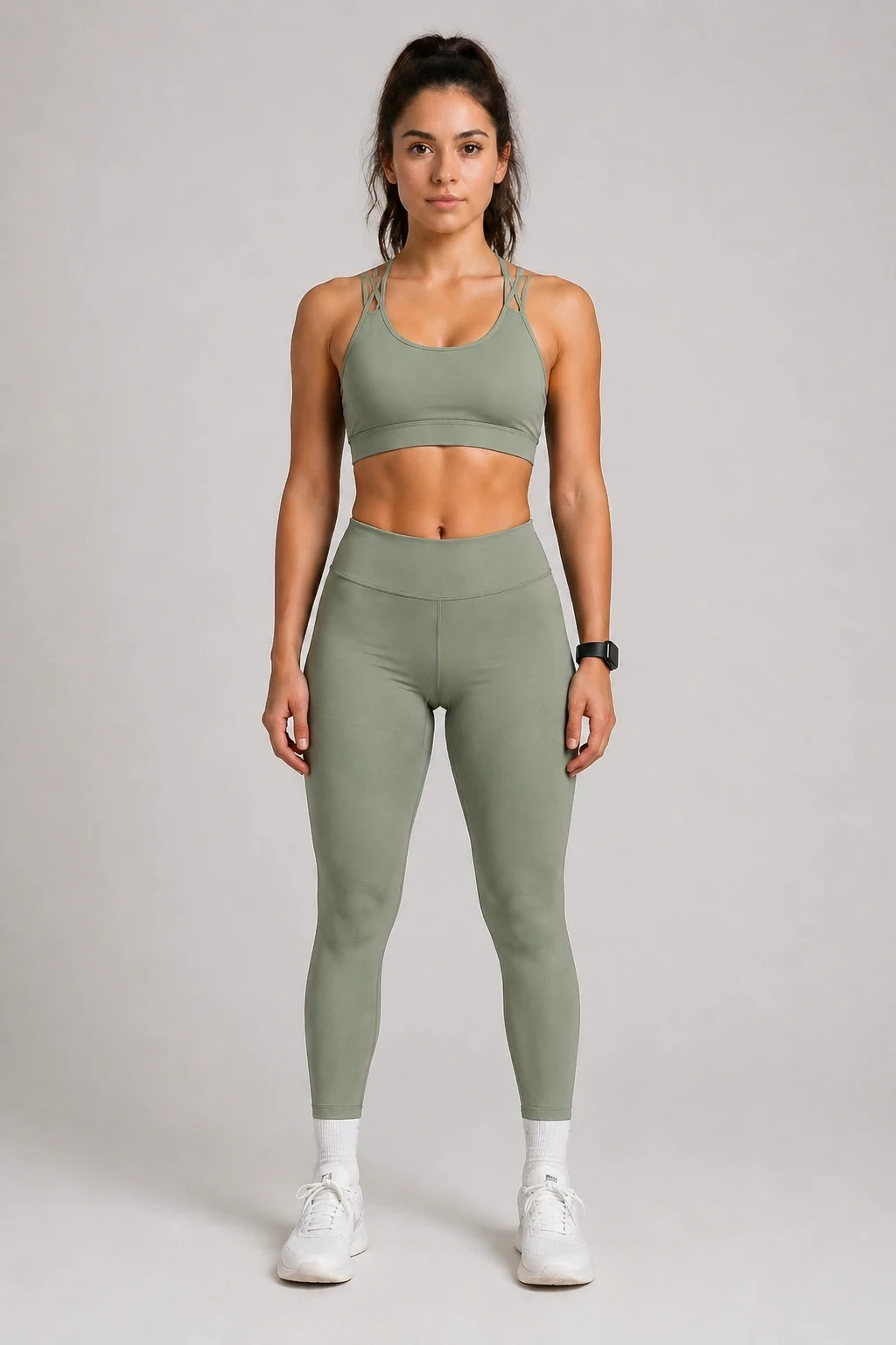 virtual try-on: dress the person in the first image with the clothing from the second image, sporty lifestyle look, natural fit, preserve face and pos — GPT Image 2