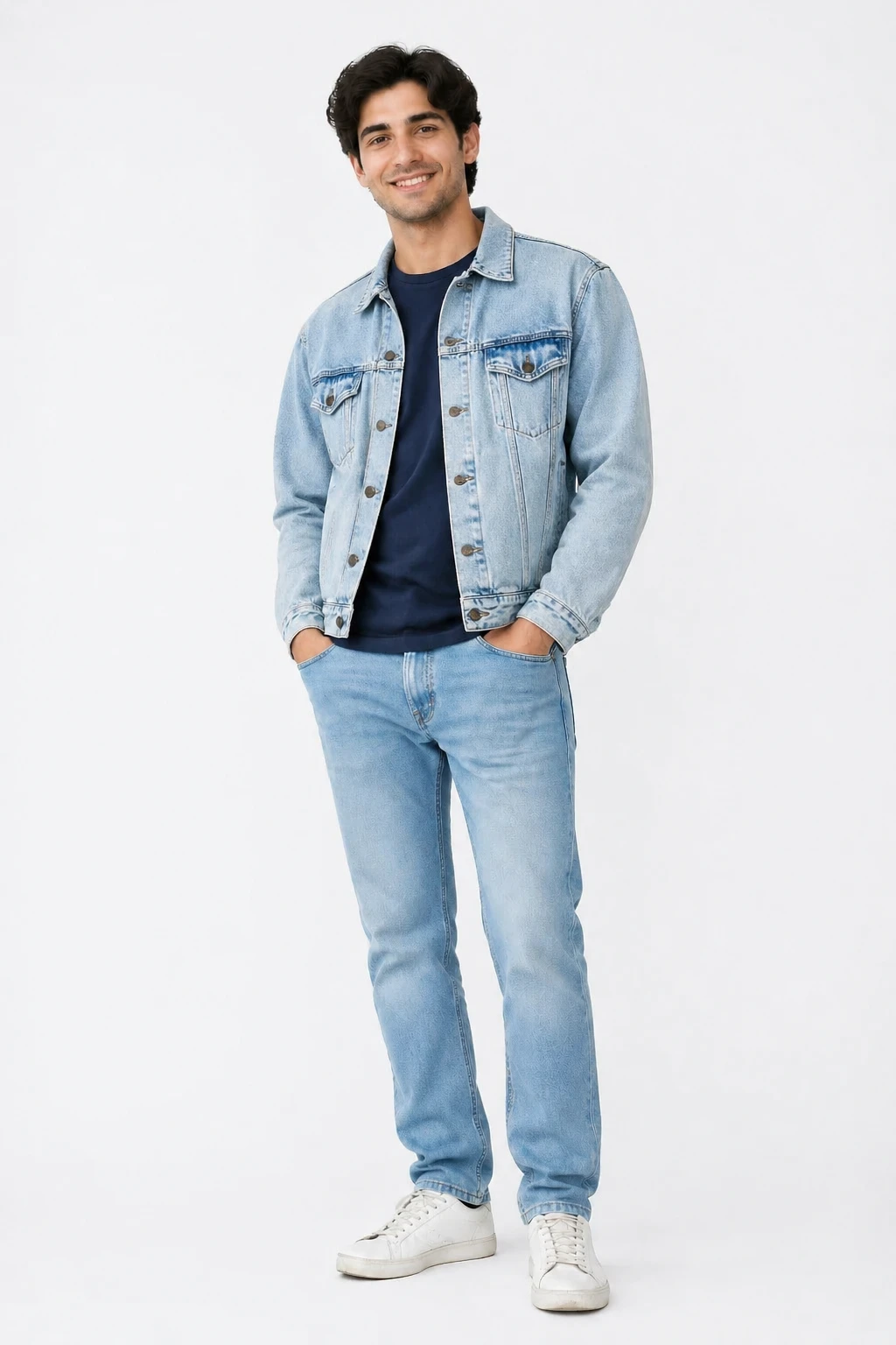 virtual try-on casual street style: dress the person in the first image with the clothing from the second image, natural street fashion look, preserve — GPT Image 2