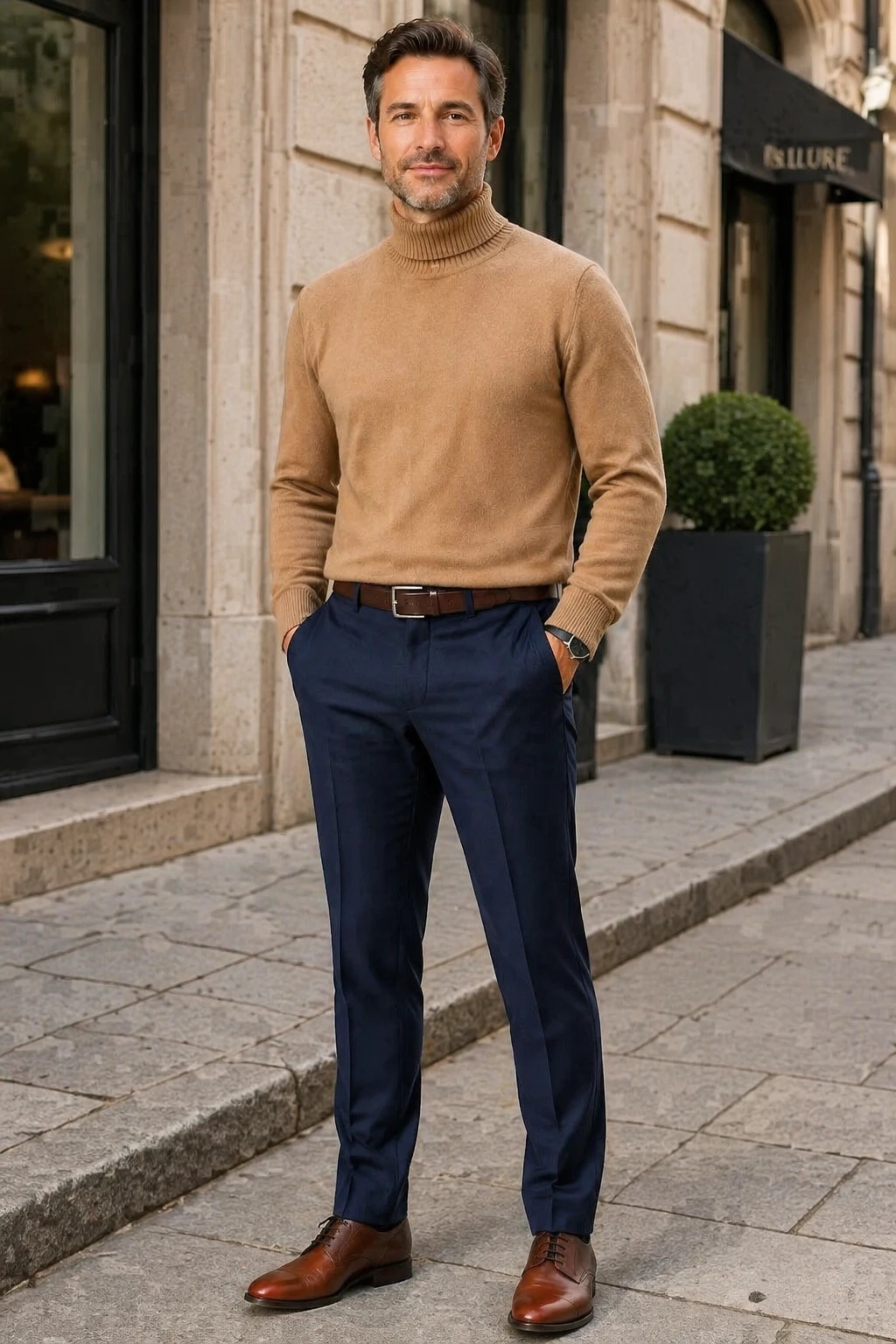 virtual try-on casual street style: dress the person in the first image with the clothing from the second image, sophisticated casual look, preserve f — GPT Image 2