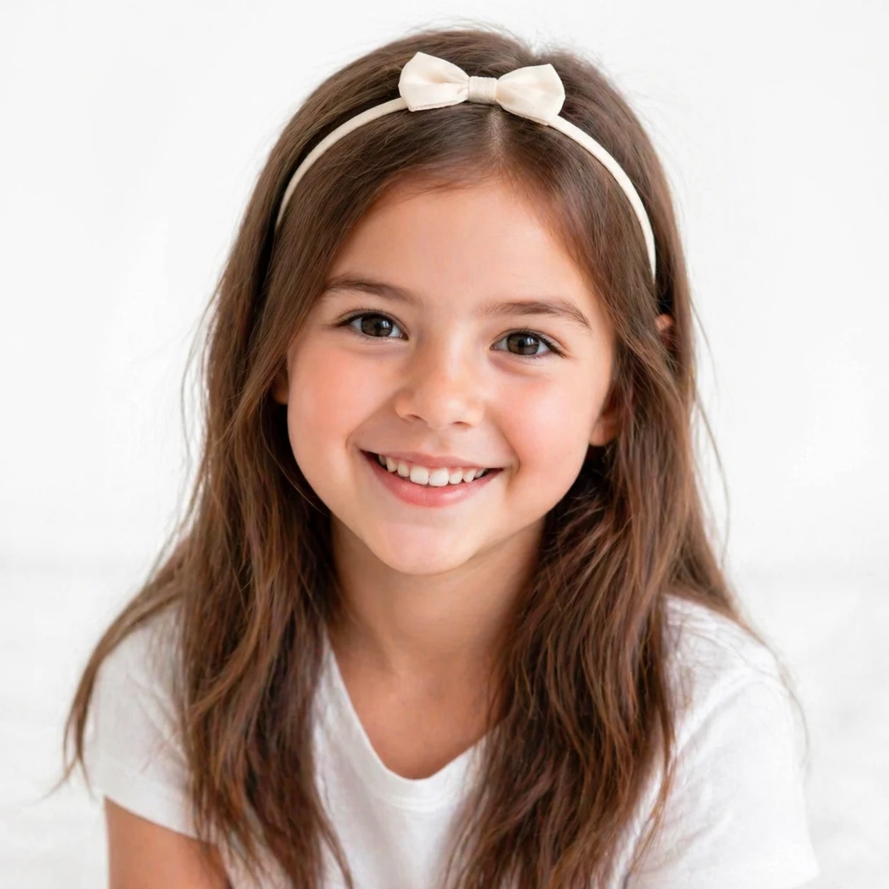 age progression of this baby photo to show what the child will look like at around age 10-12, elementary school age, natural child features developing — GPT Image 2