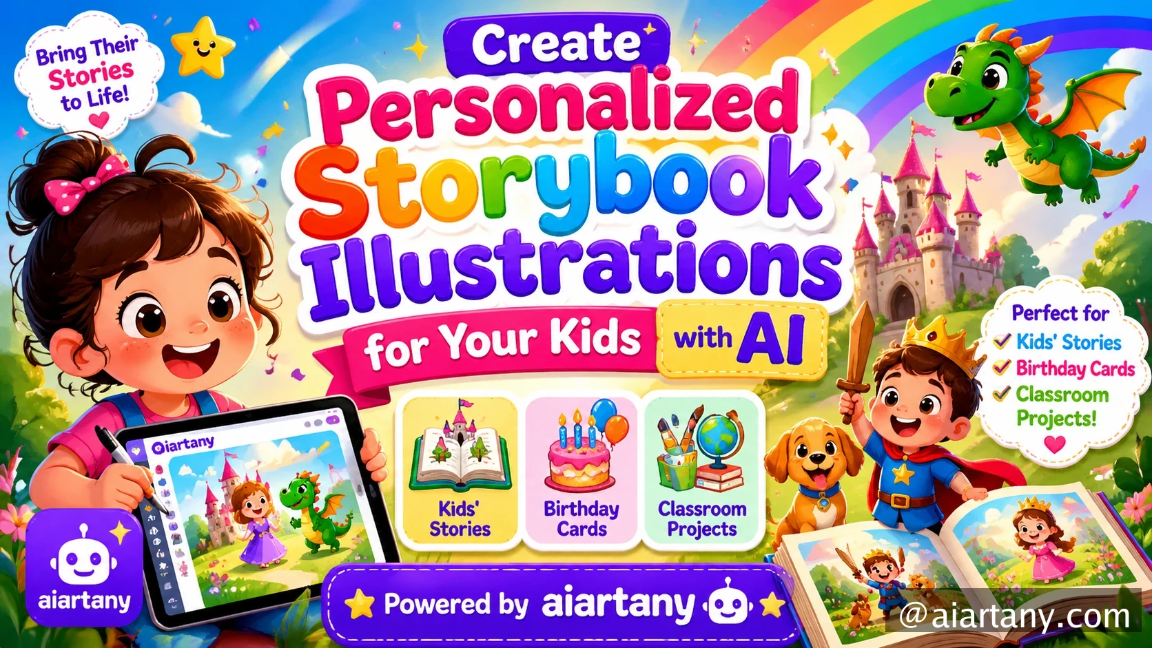 Generate YouTube cover for this video title: Create Personalized Storybook Illustrations for Your Kids with AI

Generate cute, colorful characters and — GPT Image 2