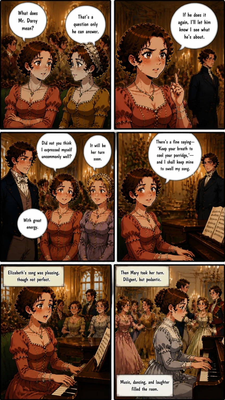 Demo comic page from PRIDE & PREJUDICE