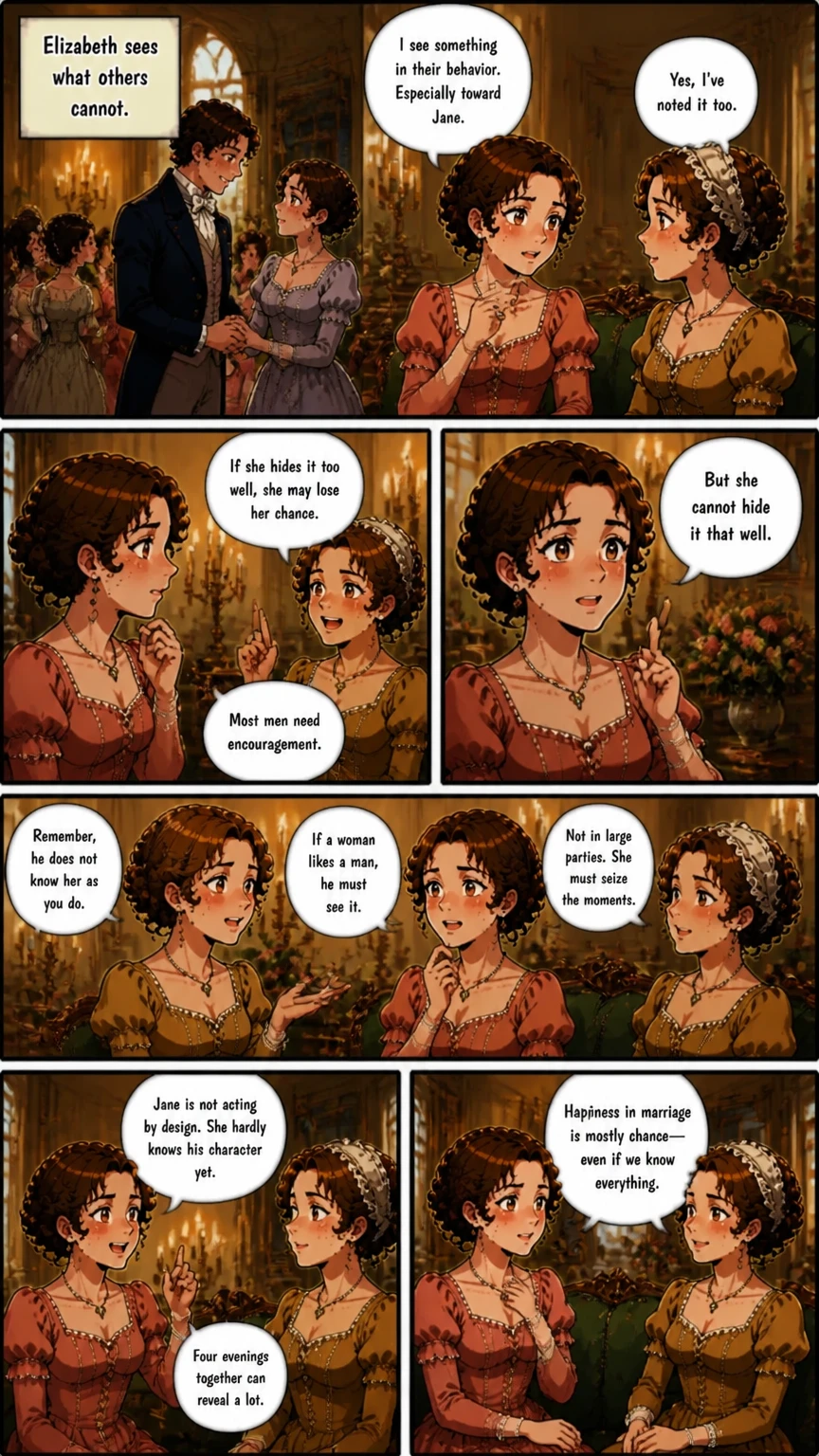 Demo comic page from PRIDE & PREJUDICE